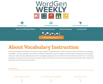 Word Gen weekly link