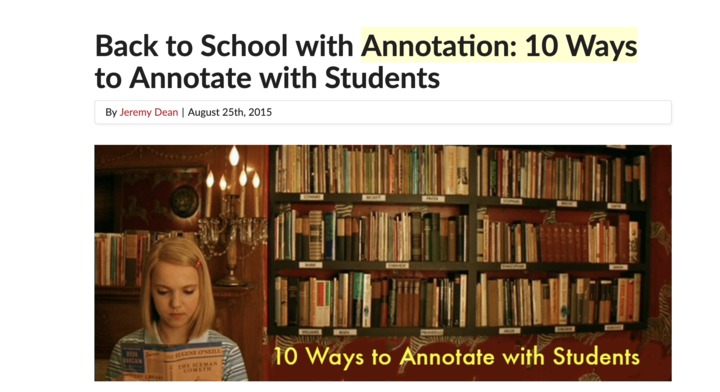 annotation blog