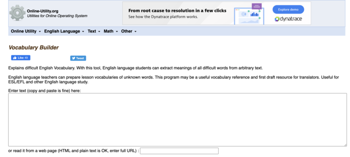 Vocabulary Builder Online Utility link